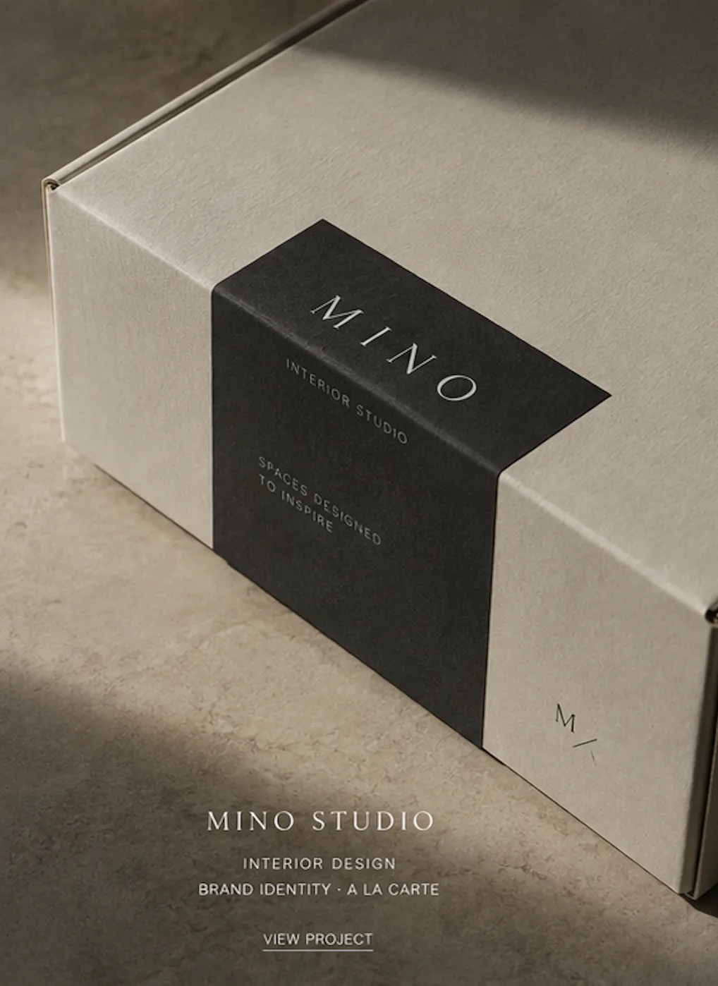 Mino interior studio identity reference